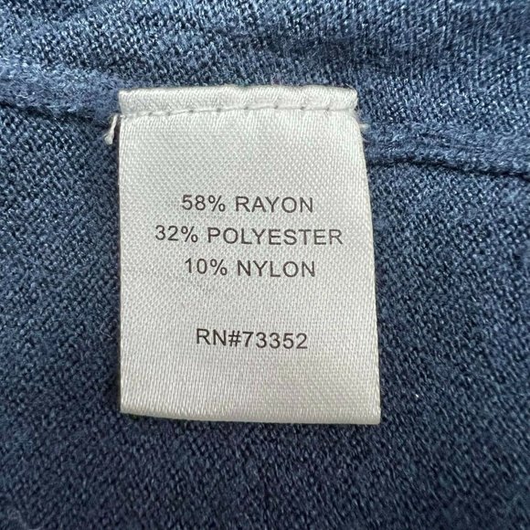 Love Ellie Women's Aleah Open Back Long Sleeve Pullover 2X Navy NWT - Picture 6 of 8